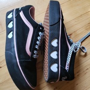 Van black and pink womens size 9